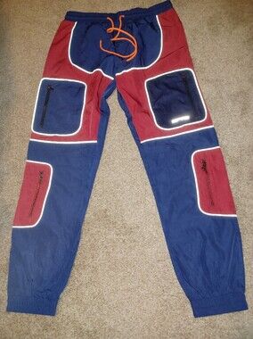 NEW EPTM Track Cargo Pants in red and blue With Reflective Piping.